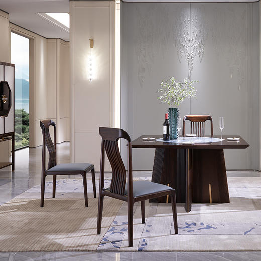 【新中式-餐椅KD-Y-T5206】黑檀/餐厅/餐椅 商品图1