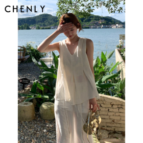 不退不换！尘衣｜25春夏夏日V领娃娃衫背心