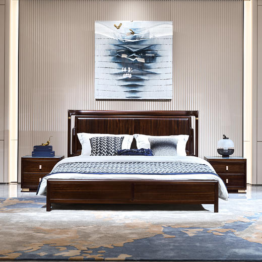 【新中式KD-Y-T2009床】爱里古夷苏木/卧房/实木大床 商品图0