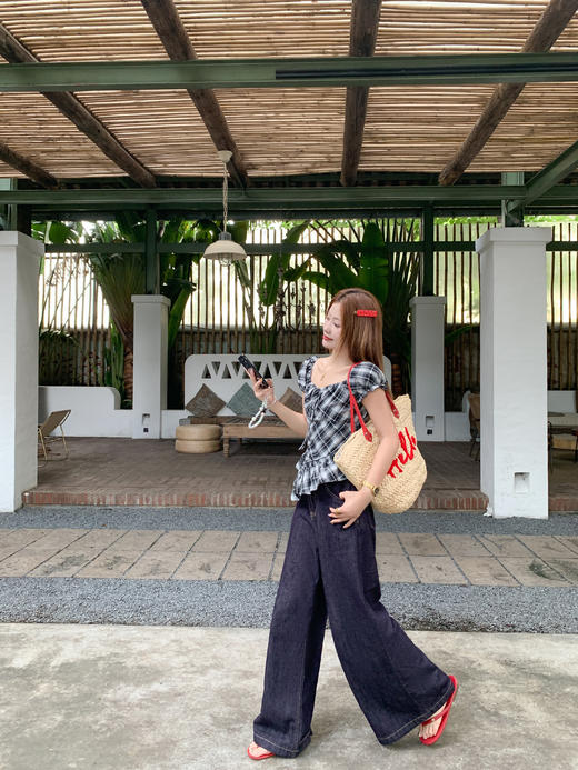 【149元任选2件】最后一波！复古格纹泡泡袖方领衬衫 商品图10