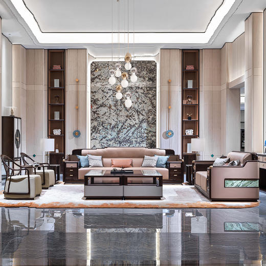 【新中式-四人位沙发KD-Y-T6016-4】黑檀/客厅/四人位/沙发 商品图1