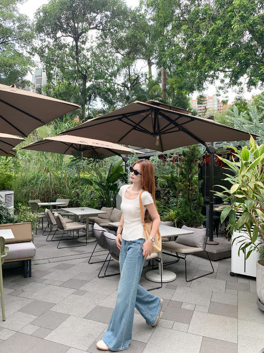 <曾小咸推荐>3.26现货秒杀 ！微信超特价！！2色方领短袖T恤 日常129.99 立减70 秒杀59.99！ 商品图8