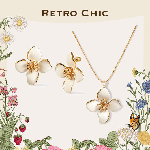 Garden of Eden 伊甸园系列 | 白色四瓣花套装 商品图0