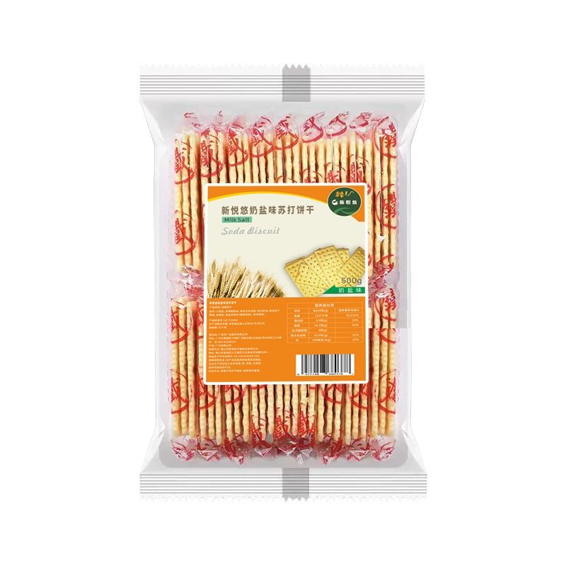 新悦悠 奶盐味 苏打饼干500g