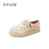 Dfuse迪芙斯2025秋季新款复古休闲乐福鞋玫瑰花心形扣系带袋鼠鞋DFD3112054 商品缩略图6