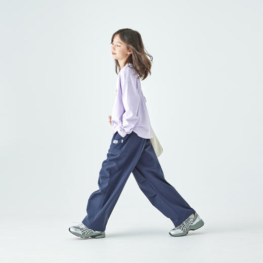 棵初2025年秋季新款亲子中大女童休闲工装裤防泼水经典美式阔腿裤 商品图4