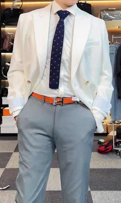 双扣纯色设计袖子西装外套 商品图2