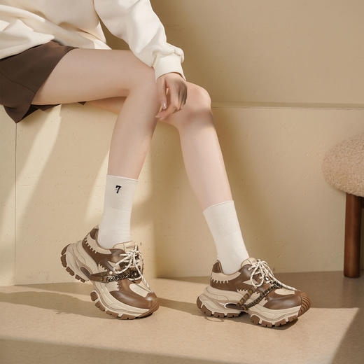 Westory2025年秋季复古老爹鞋厚底休闲运动鞋W25CM75821 商品图3