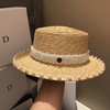优雅法式珍珠草帽夏天遮阳防晒太阳帽旅游度假连衣裙CP 商品缩略图14