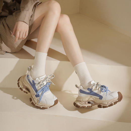 Westory2025年秋季厚底老爹鞋撞色休闲运动鞋W25CM75831 商品图7