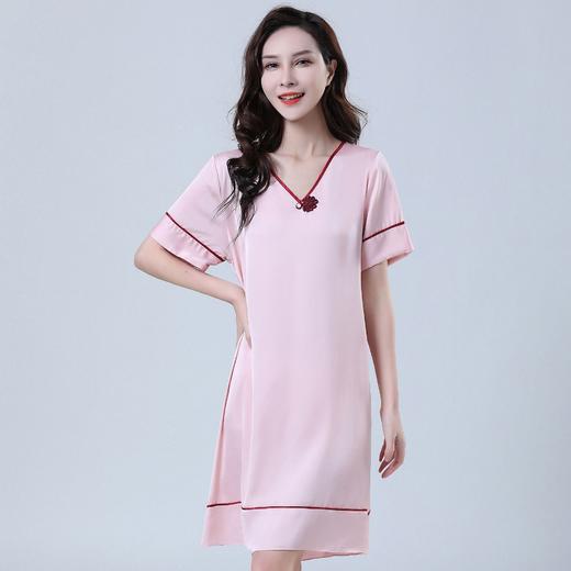 雀说睡衣大码女士夏季冰丝睡裙女夏天家居服AL260B 商品图1