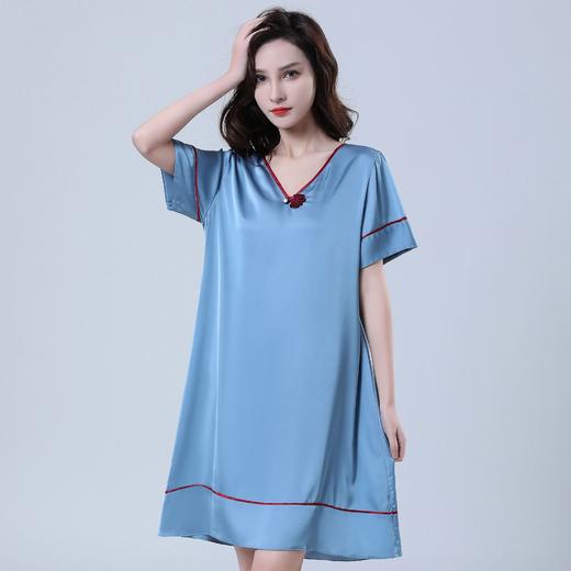 雀说睡衣大码女士夏季冰丝睡裙女夏天家居服AL260B 商品图2