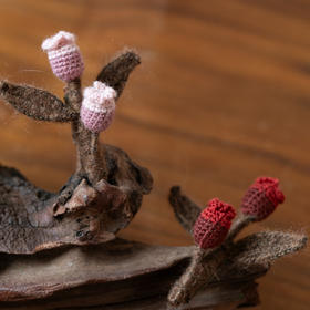 牧衣游原创 趣味文艺复古百搭羊毛胸针 梦桃【不支持会员折】