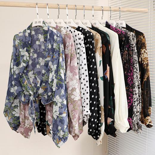 雀说 防晒披肩时尚印花宫廷袖时尚外披 商品图0