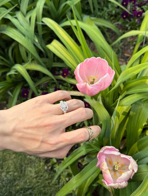 小香三合一25P新款经典菱格纹三个戒指可叠带 商品图3