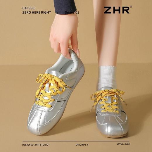 ZHR则则平底德训鞋女百搭小白鞋2025轻便通勤板鞋软底复古运动鞋 商品图8
