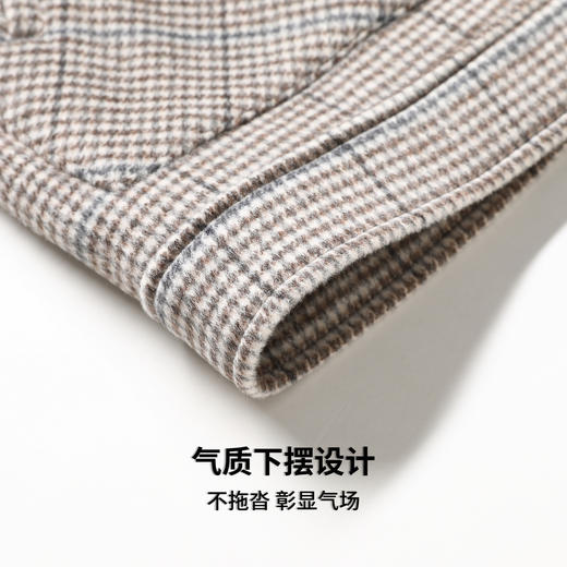 【英伦风】圣得西英伦风羊毛外套2025秋新款经典千鸟格复古上衣 商品图9