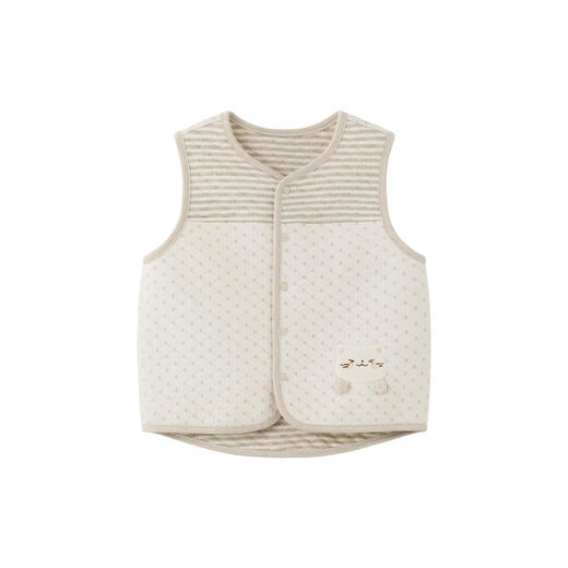 【商场同款】英氏儿童马甲秋冬新款男女宝宝开衫外穿背心条纹上衣 商品图4