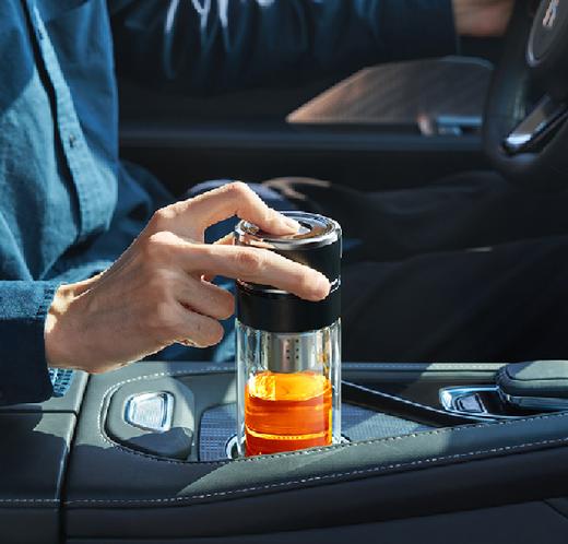 SUPOR苏泊尔一指秒开  一杯三用冲泡自由   双层玻璃杯   35BU10 商品图3