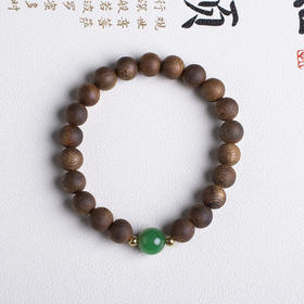 XY0496沉香+碧玉手串
