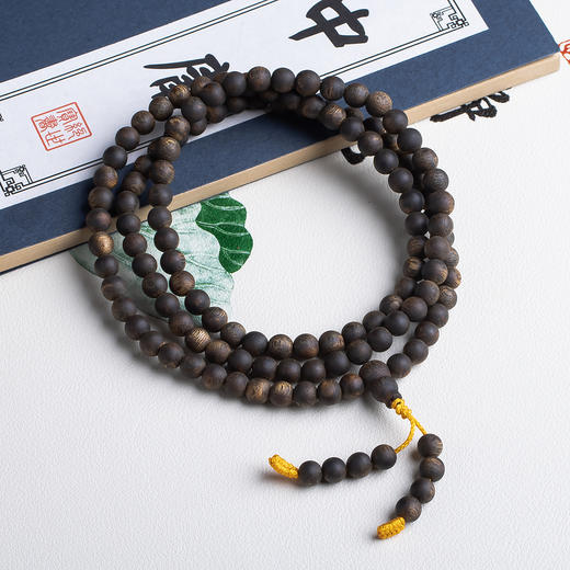 XY0490沉香沉水级6mm108佛珠素串手链 商品图4