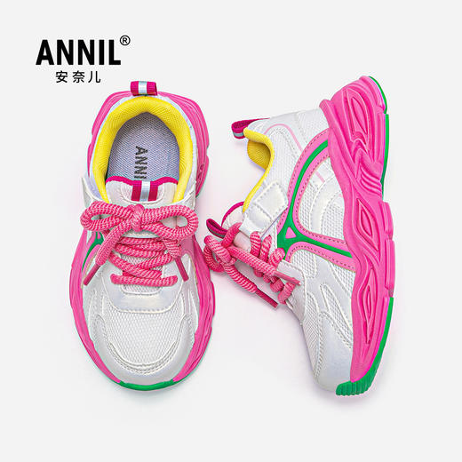 ANNIL/安奈儿女童春秋款网面透气老爹鞋HG5305471 商品图3