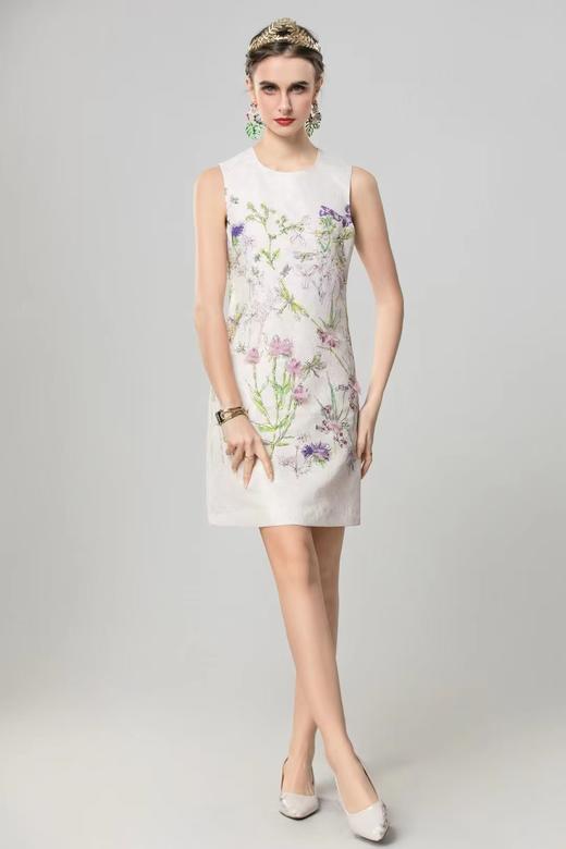 提花工艺连衣裙高级感气质优雅SZ3S51 商品图3