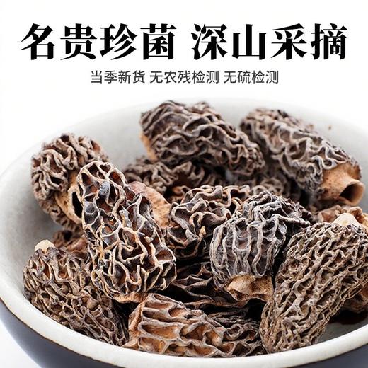 在菌屋 云南高原纯野生羊肚菌干货50g/罐 商品图3