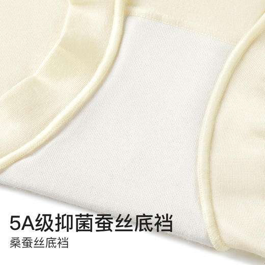 【莫代尔蚕丝5A抑菌】爱帝女60支棉中腰内裤3条装 商品图3