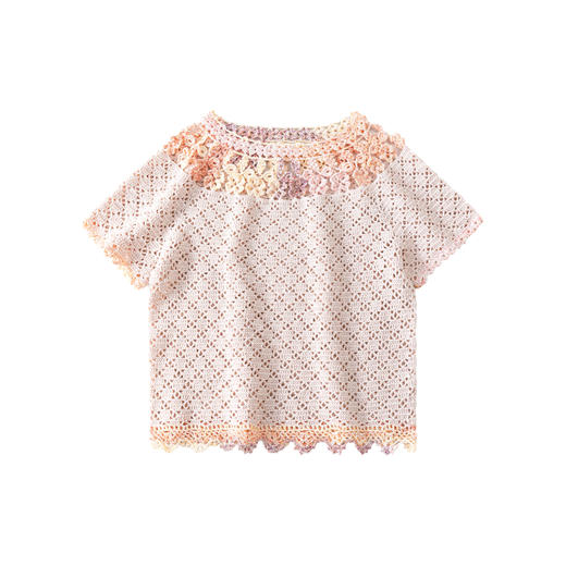 苏苏姐家梦草短袖手工diy衣服钩针蕾丝毛线团自制材料包 商品图4