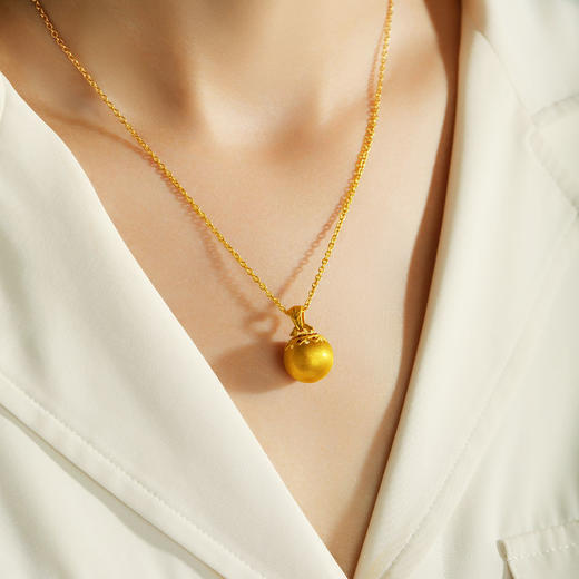 宫匠造办 本宫圆满黄金吊坠 商品图3