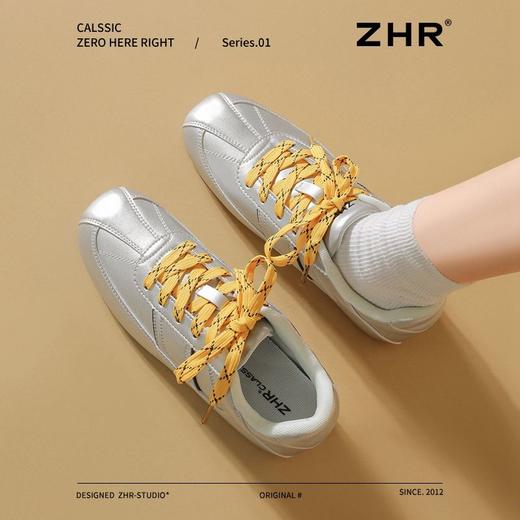 ZHR则则平底德训鞋女百搭小白鞋2025轻便通勤板鞋软底复古运动鞋 商品图9