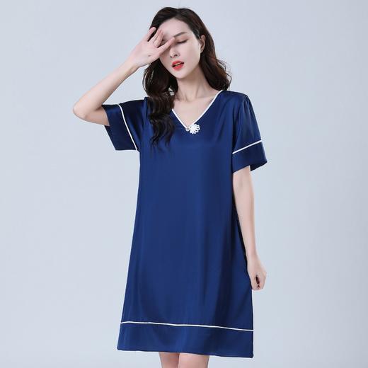 雀说睡衣大码女士夏季冰丝睡裙女夏天家居服AL260B 商品图3