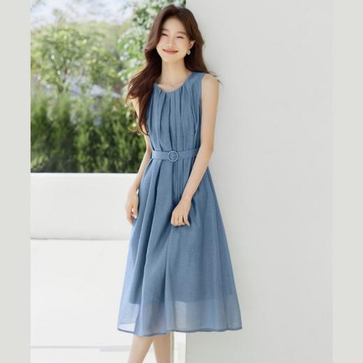 【樱西玛ENXIMANE高腰无袖天丝连衣裙】高腰七分裙 面料不易变形 优雅日常穿搭 商品图3