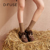 Dfuse迪芙斯2025秋季新款复古休闲乐福鞋玫瑰花心形扣系带袋鼠鞋DFD3112054 商品缩略图1
