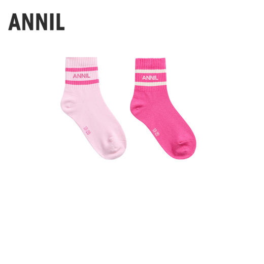 【5A抗菌家居】男女童短袜两双装学生袜子新款安奈儿童装实体店同款JM437557 商品图1
