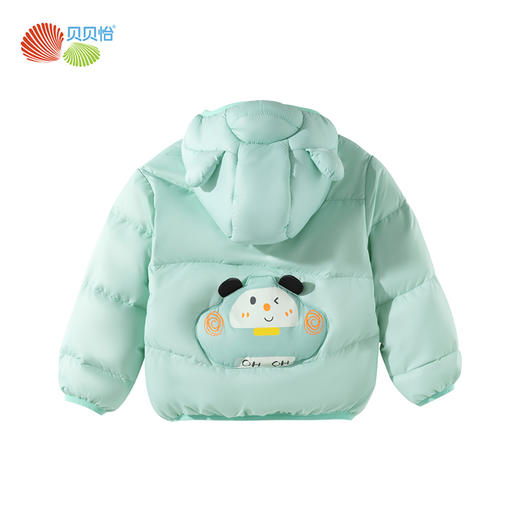 贝贝怡男女童新品可爱羽绒服连帽外套轻易舒适保暖短款外套ZB4ES012 商品图7
