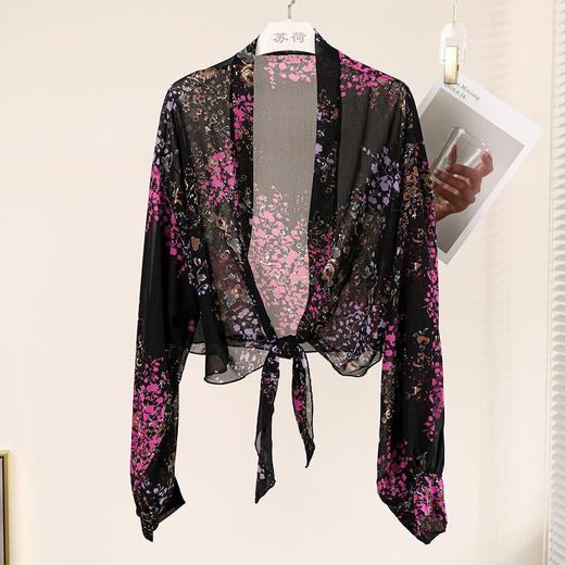 雀说 防晒披肩时尚印花宫廷袖时尚外披 商品图7