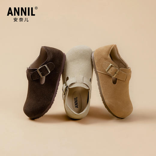 ANNIL/安奈儿女童勃肯春秋款皮面软底复古时尚小皮鞋HG5302530 商品图3