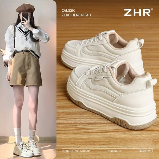 ZHR则则厚底增高小白鞋2025春新款轻便显瘦运动百搭休闲显高女鞋 商品图0