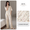 雀说睡衣女夏季莱赛尔开衫短袖长裤薄款夏天凉感莫代尔休闲家居服套装AL67007 商品缩略图9