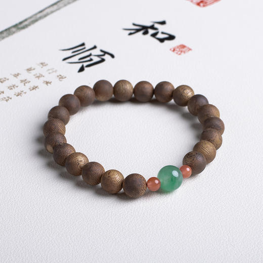 XY0492沉香+非洲翠手串 商品图1