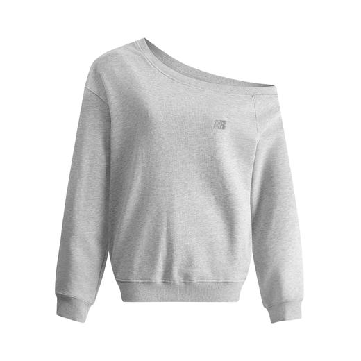 FDR官方店 R字蓄热保暖斜肩卫衣女秋季美式辣妹一字肩长袖上衣 商品图4