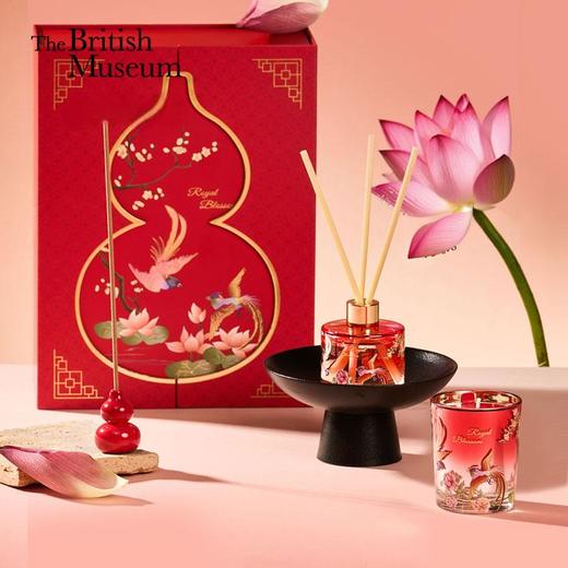 大英博物馆东方梦境系列无火香薰蜡烛线香礼盒-富贵花开 商品图0