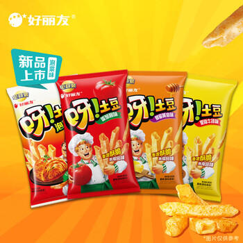 好丽友（ORION）呀土豆番茄酱味70g/袋 追剧休闲零食小包装薯条解馋膨化食品 商品图1