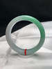620632，53圈口，细糯飘绿正圈平安镯，白底飘半截阳绿色，半山半水色，色阳，底子底子细腻 商品缩略图2