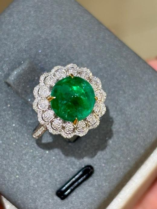 4克拉蛋面祖母绿戒指 商品图3