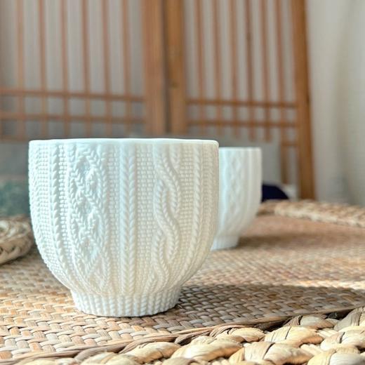 板牙专属！！CEMENT日本制陶瓷编织纹茶杯 商品图2