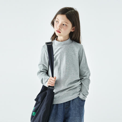 棵初2026年春季新款亲子中大女童针织打底衫半高领软糯亲肤感上衣 商品图4