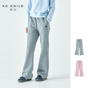 花灰预售3.23发 棵初2025年秋季新款亲子中大女童微喇卫裤字母绣花休闲裤甜美时尚